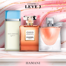 Combo de 3 Perfumes Femininos La Vie est Belle, Mademoiselle e Light Blue 100ml